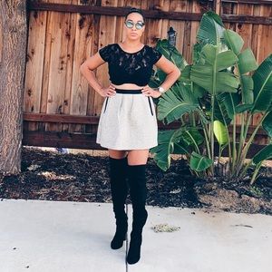 Black and grey skirt